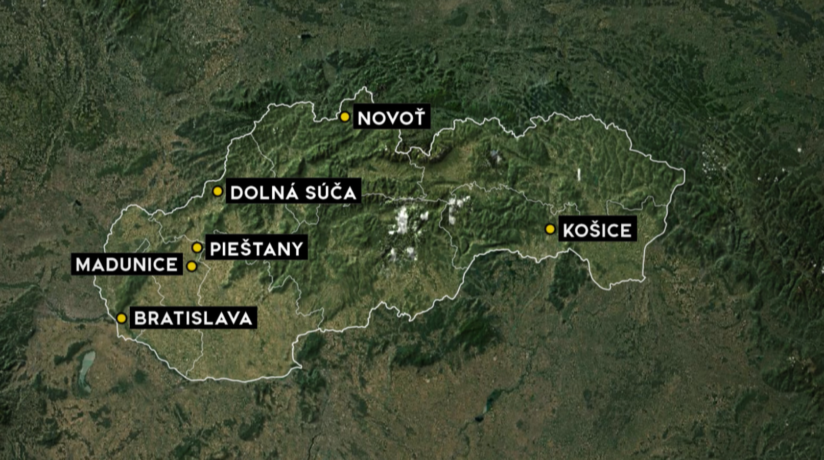 mapa zničenych bankomatov